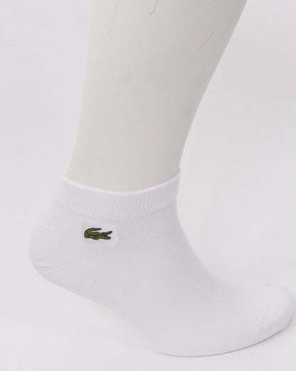 Lacoste – Dreierpack Sneakersocken in Weiß