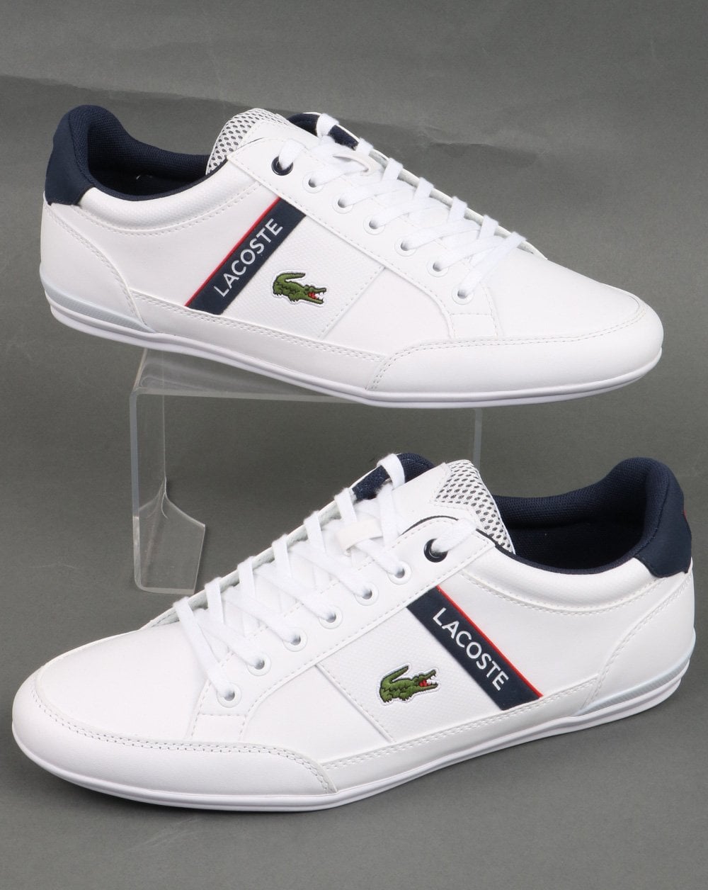 Lacoste Chaymon Trainer Weiß/Marineblau/Rot