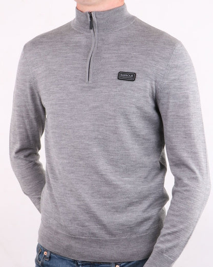Barbour International Half Zip Merino Anthrazit Meliert