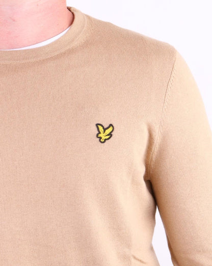 Lyle And Scott – Rundhalspullover aus Merinowolle in Sandsturm