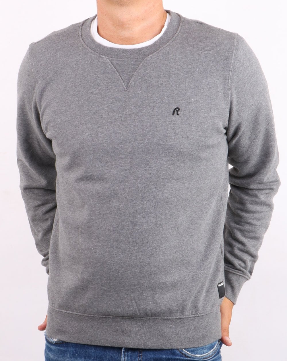 Replay Sweatshirt Grau Melange