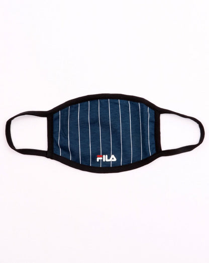 Fila – Vintage Borg-Streifenmaske in Marineblau