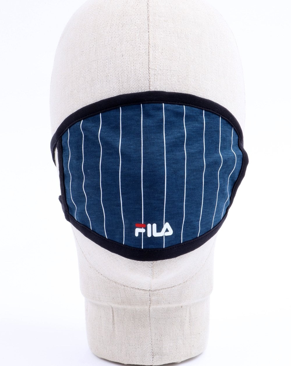 Fila – Vintage Borg-Streifenmaske in Marineblau