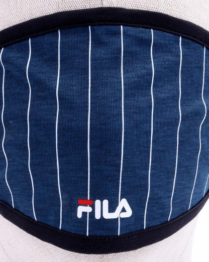 Fila – Vintage Borg-Streifenmaske in Marineblau