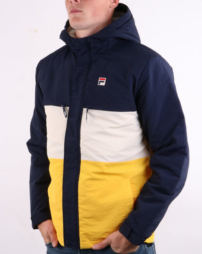 Fila Vintage Raul Jacke Marineblau/Gelb/Turtle Dove