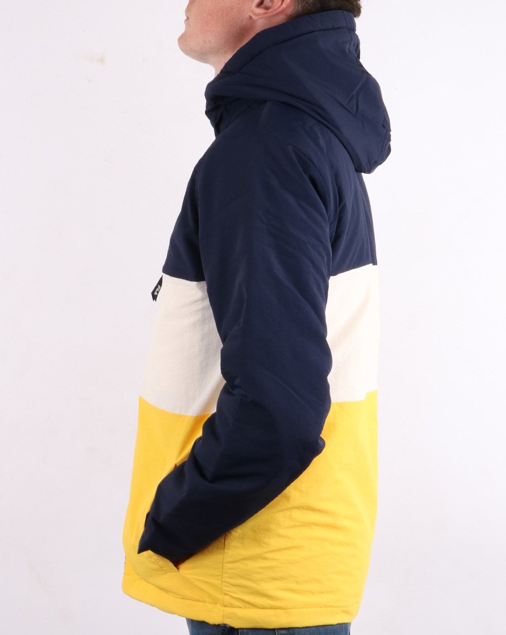 Fila Vintage Raul Jacke Marineblau/Gelb/Turtle Dove