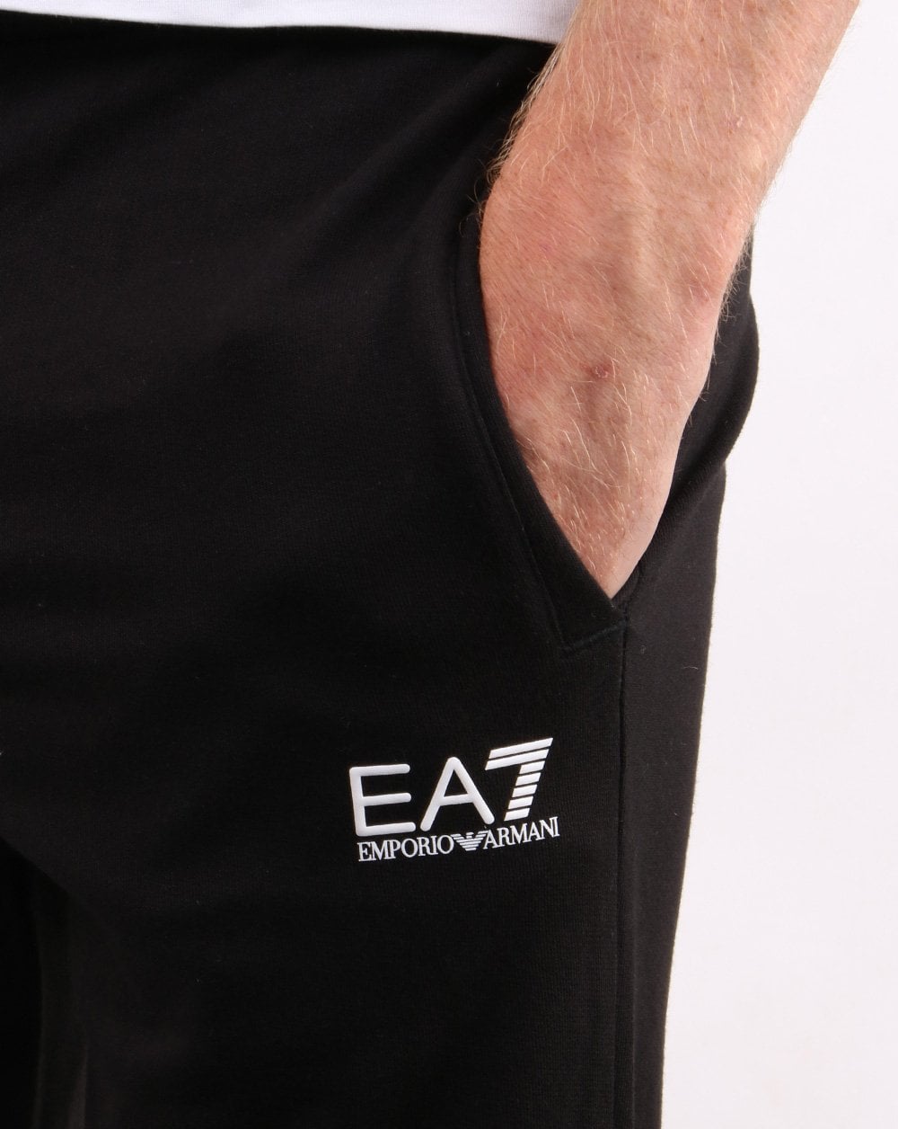 Emporio Armani EA7 Trainingshose Schwarz/Weiß