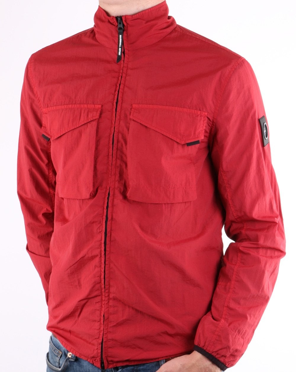 Marshall Artist Overshirt Jacket in Lucid Red
