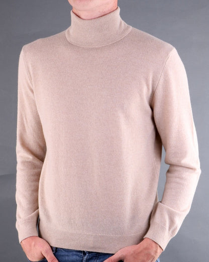 Benetton Rollkragenpullover Haferflocken