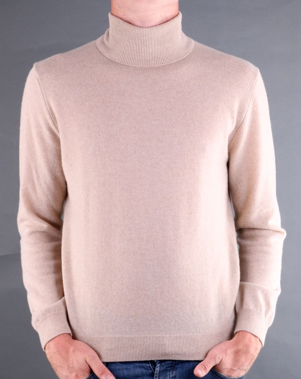 Benetton Rollkragenpullover Haferflocken