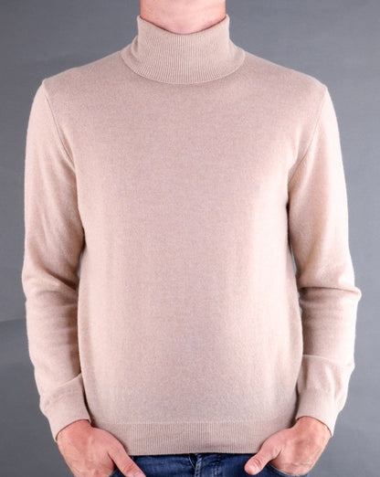 Benetton Rollkragenpullover Haferflocken