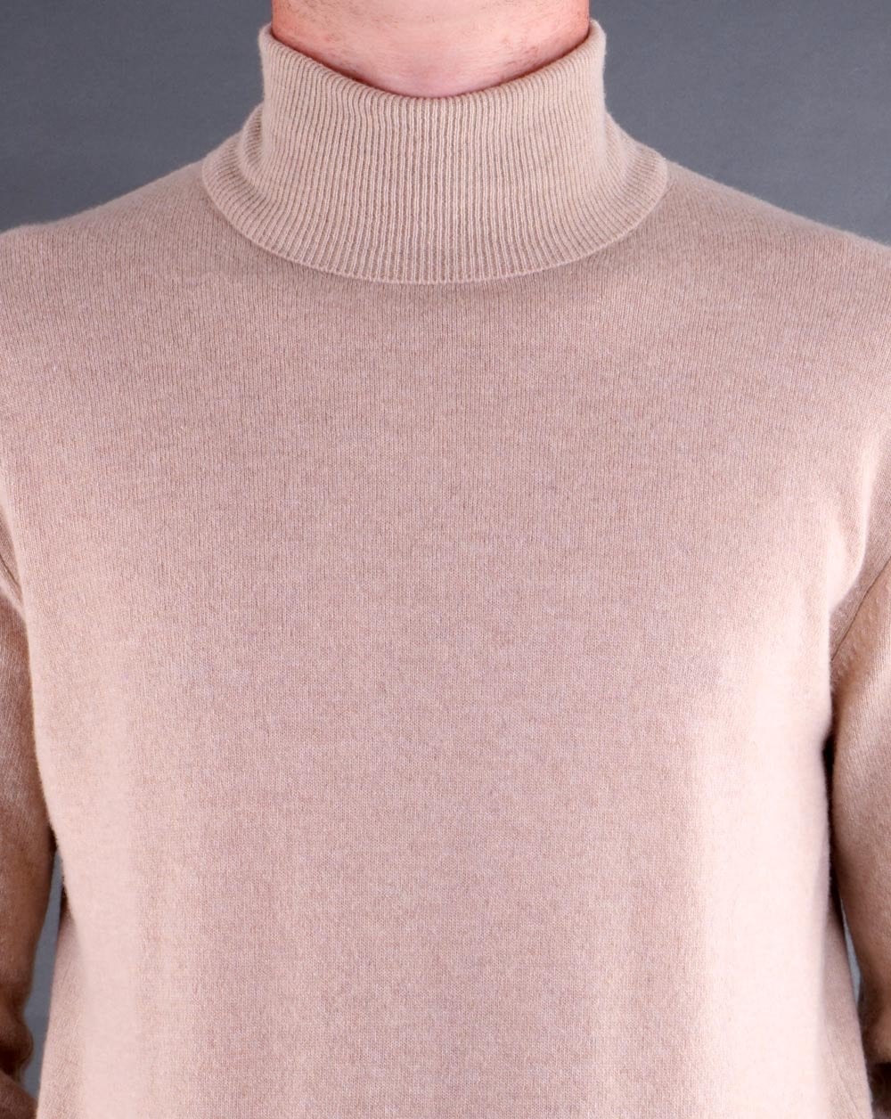 Benetton Roll Neck Jumper Oatmeal