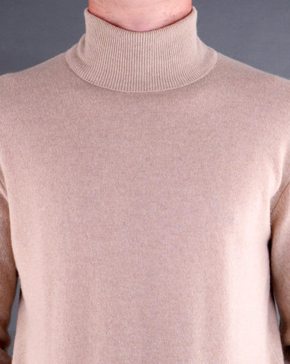 Benetton Rollkragenpullover Haferflocken