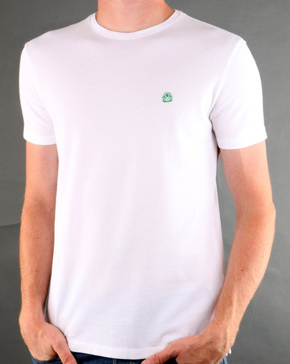 Benetton T-Shirt mit Logo-Patch Weiß