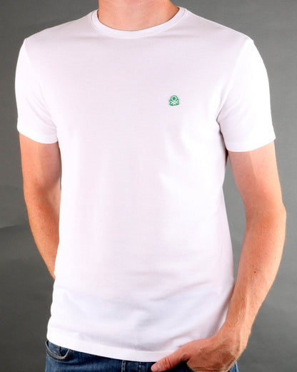Benetton T-Shirt mit Logo-Patch Weiß