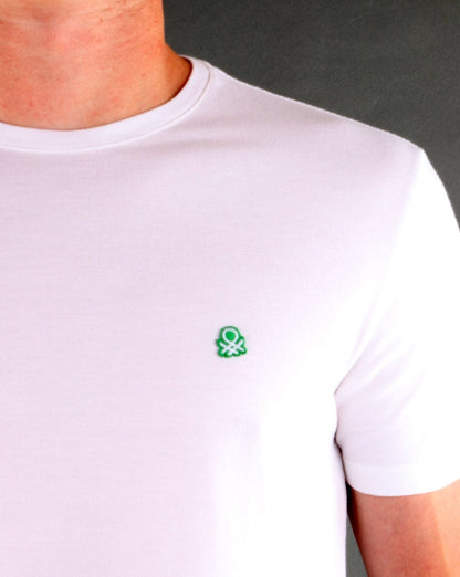 Benetton T-Shirt mit Logo-Patch Weiß
