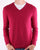 Benetton Merino Wool V-neck Jumper Berry