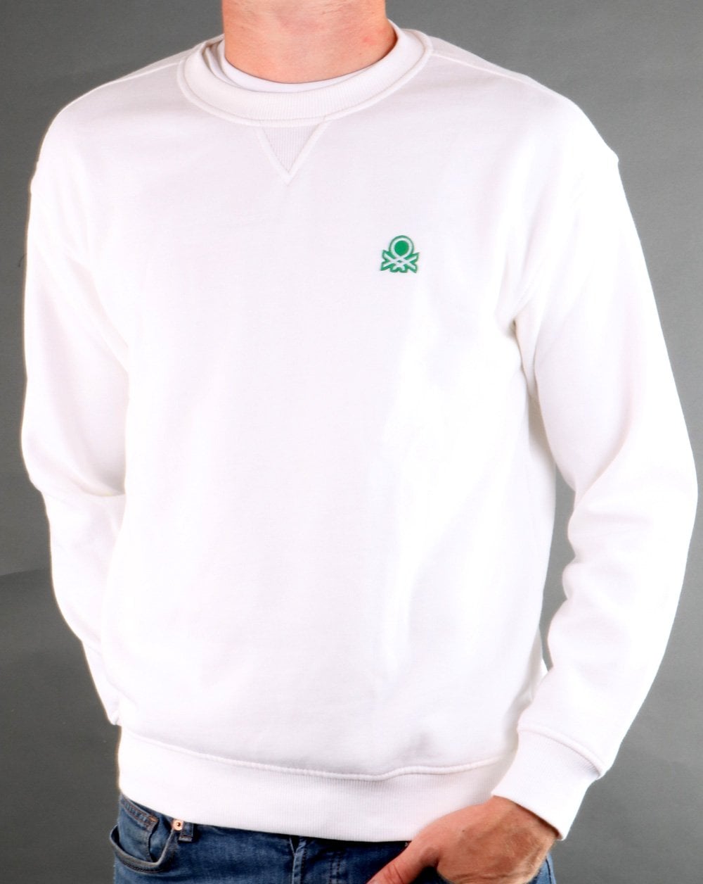 Benetton Sweatshirt Weiß