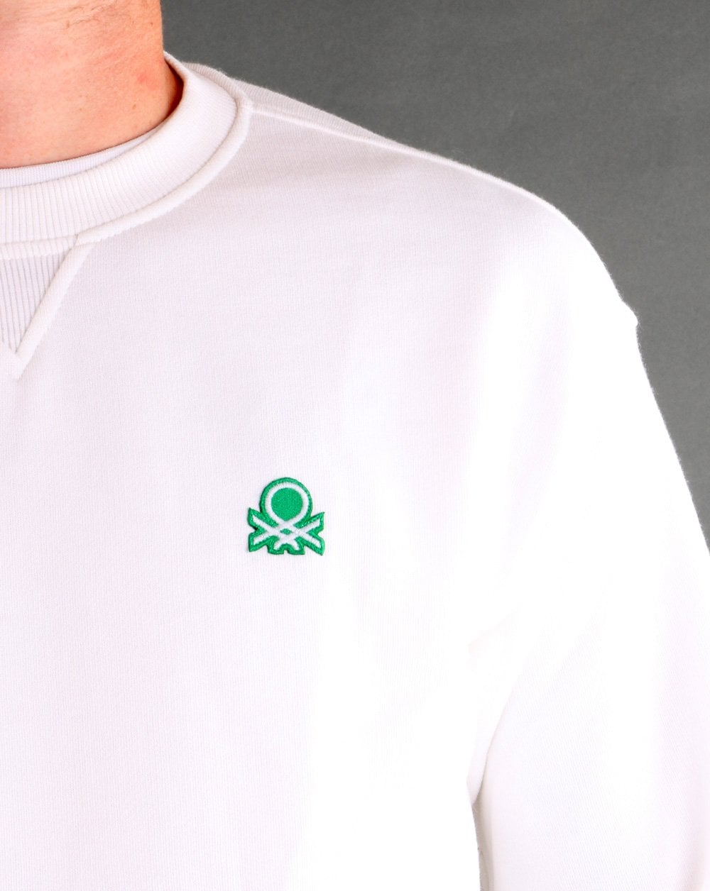 Benetton Sweatshirt Weiß