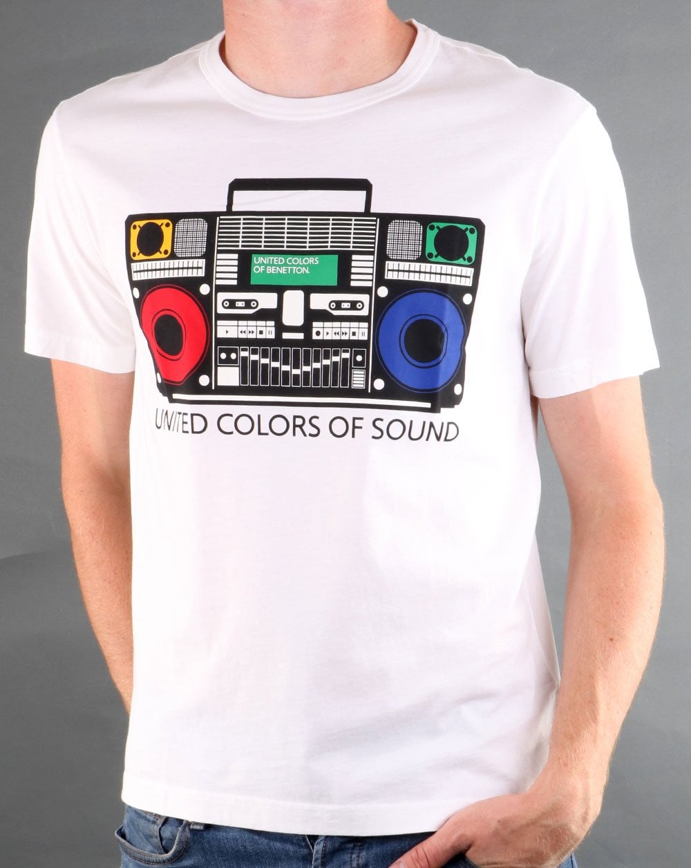 Benetton Bedrucktes T-Shirt Weiß