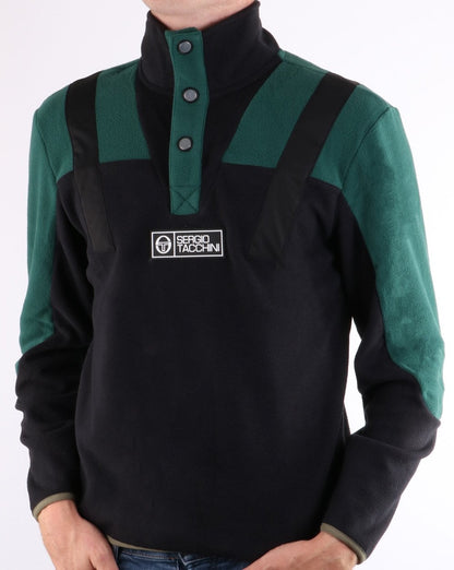 Sergio Tacchini Boom Polar Fleece Pullover Schwarz
