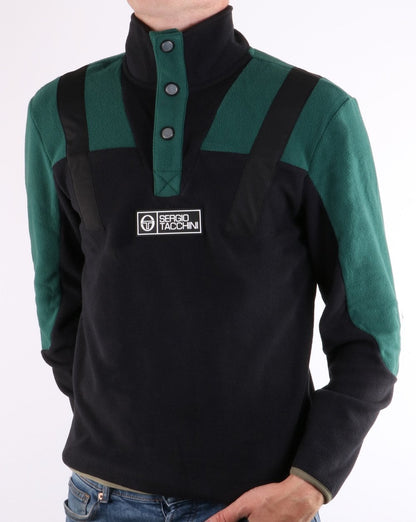 Sergio Tacchini Boom Polar Fleece Pullover Schwarz
