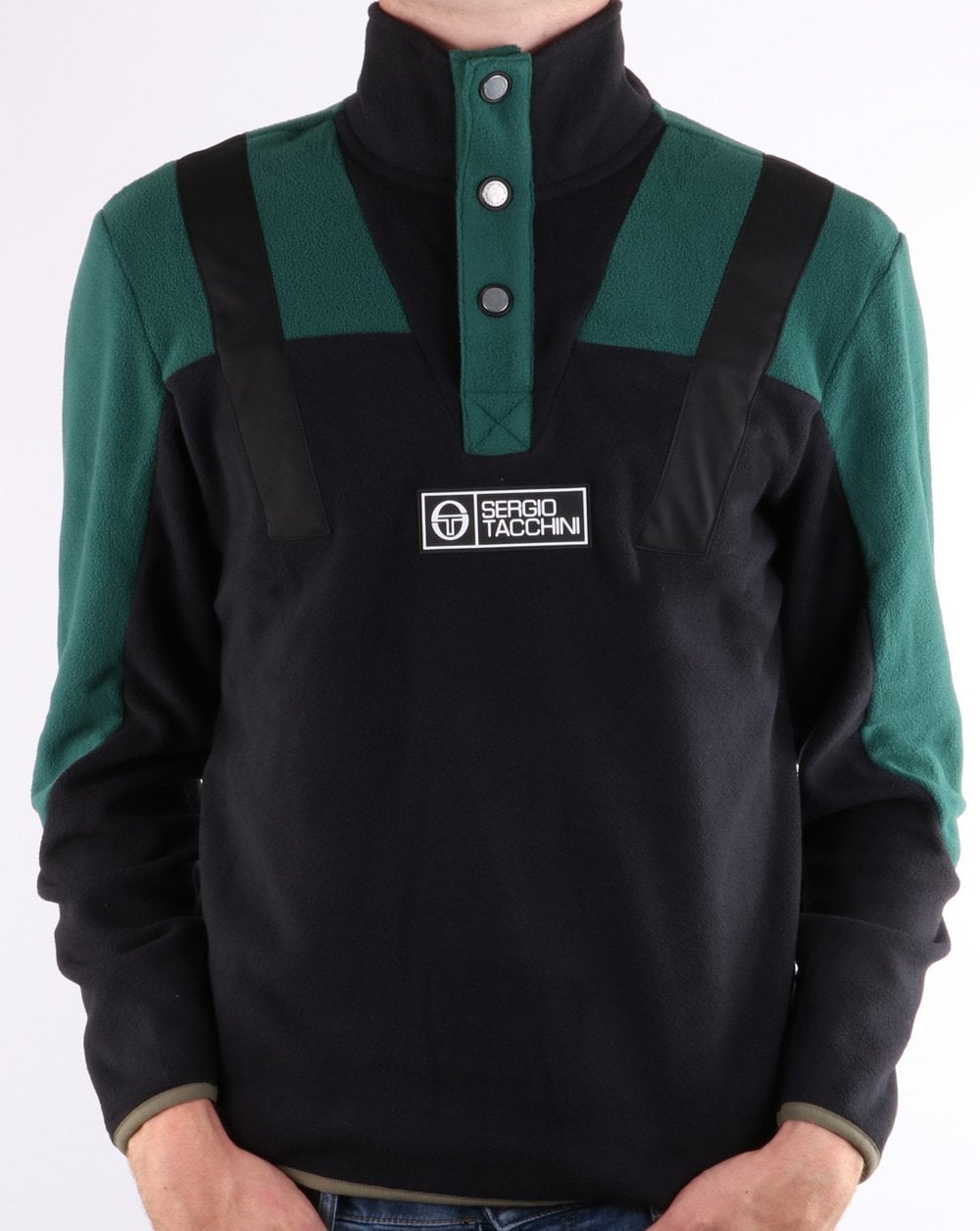 Sergio Tacchini Boom Polar Fleece Pullover Schwarz