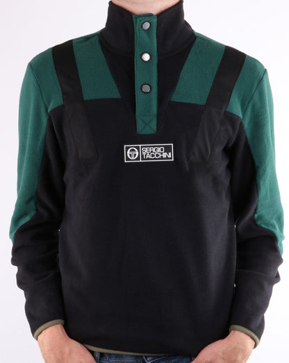 Sergio Tacchini Boom Polar Fleece Pullover Schwarz