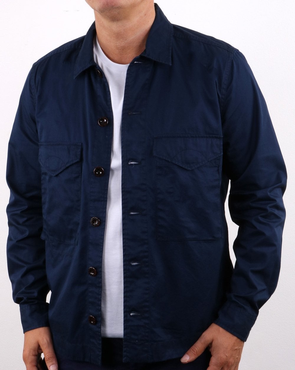 Pretty Green Classic Overshirt Navy