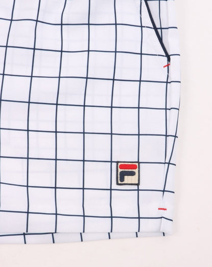 Fila Vintage Check Shorts Weiß/Marineblau