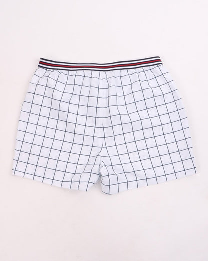 Fila Vintage Check Shorts Weiß/Marineblau