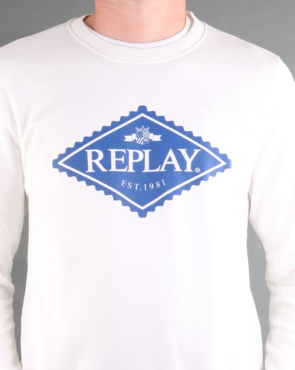 Replay Logo Sweatshirt Weiß