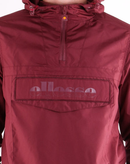 Ellesse – Jacke mit Viertelreißverschluss in Burgunderrot