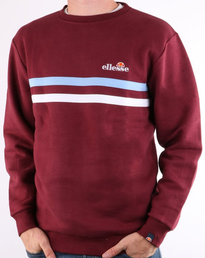 Ellesse Erminion Sweatshirt Burgund/Himmelblau/Weiß