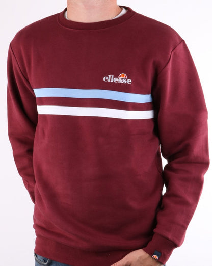 Ellesse Erminion Sweatshirt Burgund/Himmelblau/Weiß