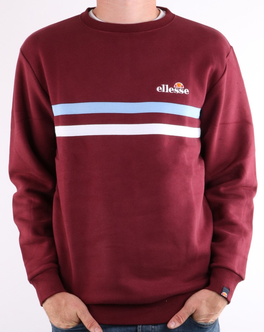 Ellesse Erminion Sweatshirt Burgundy/Sky/White