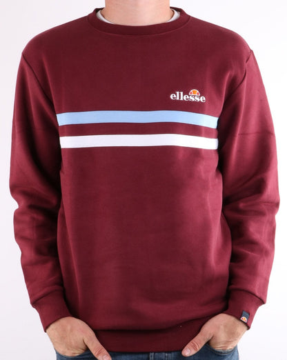 Ellesse Erminion Sweatshirt Burgund/Himmelblau/Weiß