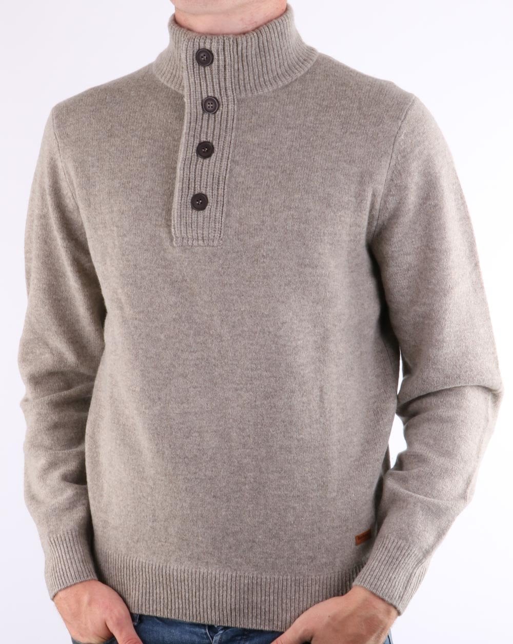 Barbour Patch Half Zip Pullover Dark Stone