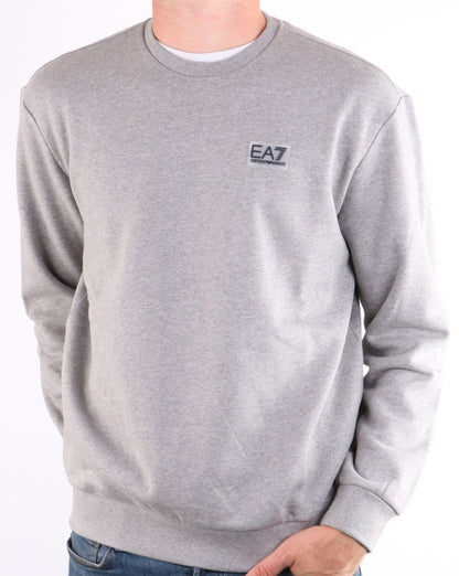 Emporio Armani EA7 Sweatshirt Mittelgrau Meliert
