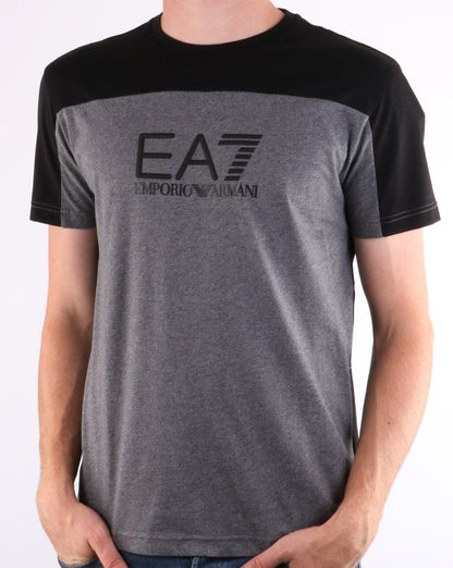 Emporio Armani EA7 T-Shirt Dunkelgrau Meliert