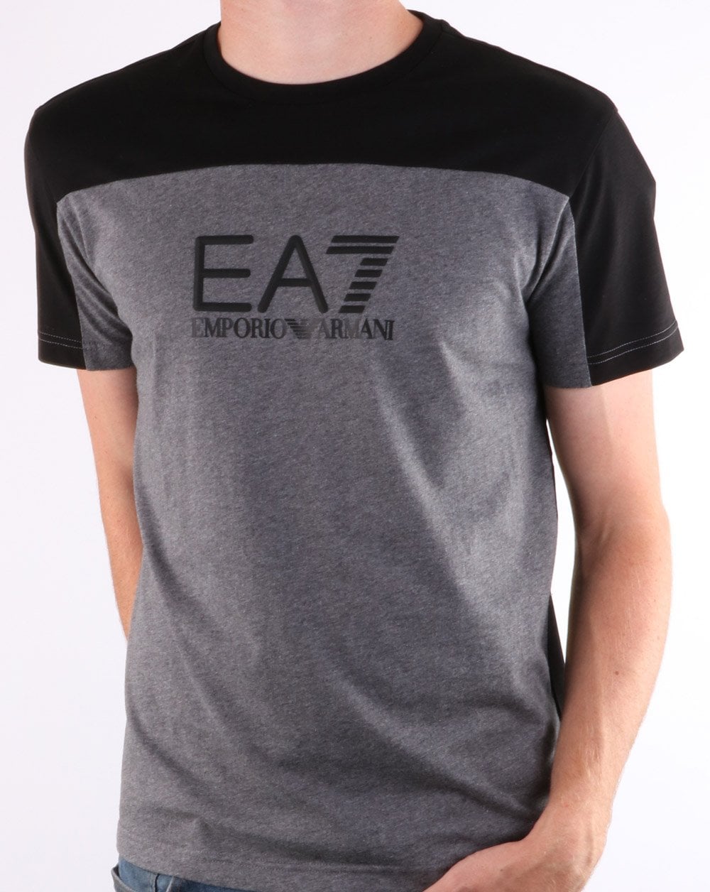 Emporio Armani EA7 T-Shirt Dunkelgrau Meliert