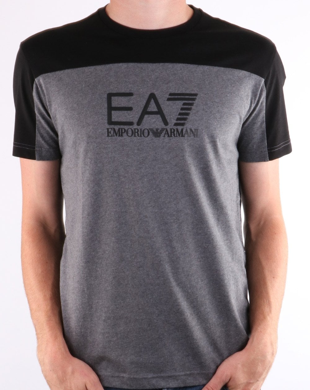 Emporio Armani EA7 T-Shirt Dunkelgrau Meliert