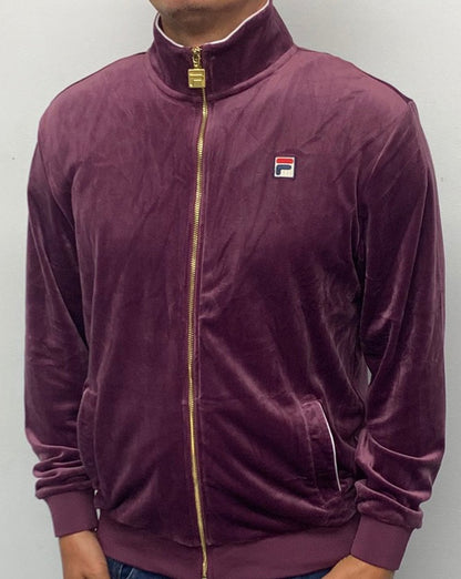 Fila Vintage Velours Trainingsjacke in zartem Lila
