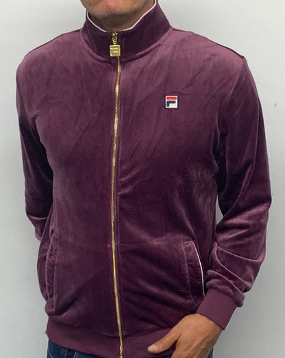Fila Vintage Velours Trainingsjacke in zartem Lila