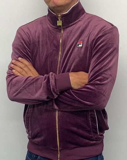 Fila Vintage Velours Trainingsjacke in zartem Lila