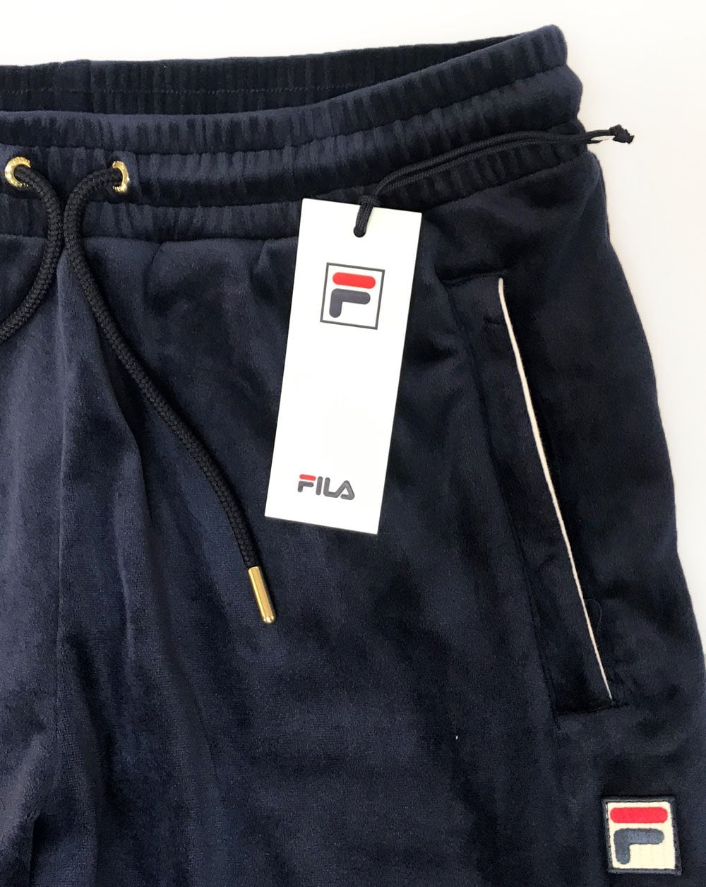 Fila Vintage Velours-Trainingshose, Marineblau
