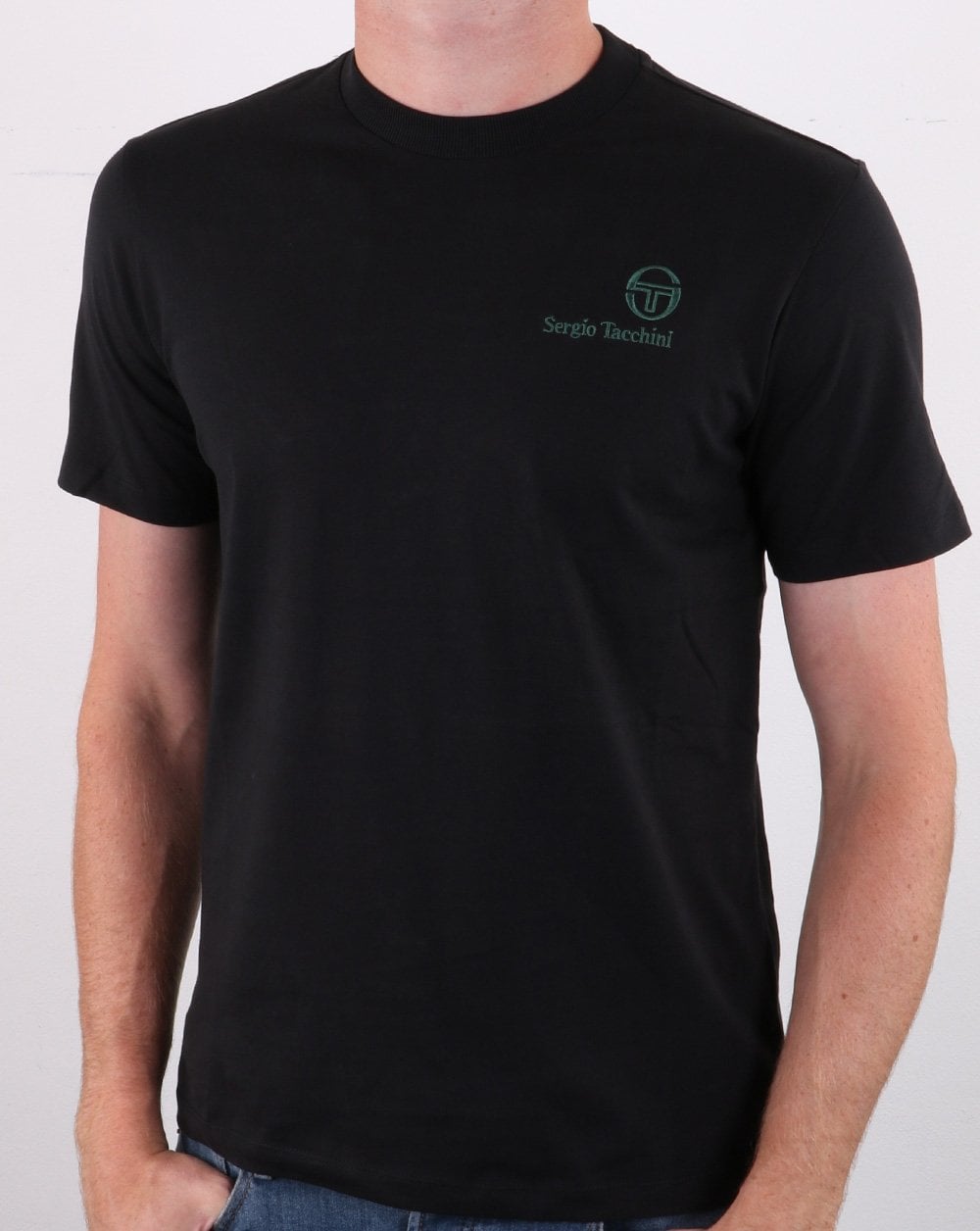 Sergio Tacchini Felton T Shirt Black/Green