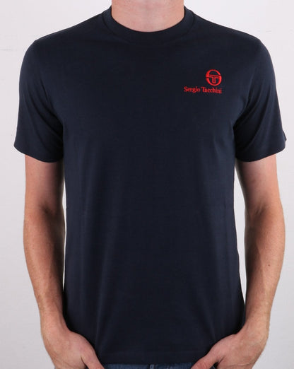 Sergio Tacchini Felton T-Shirt Marineblau/Rot