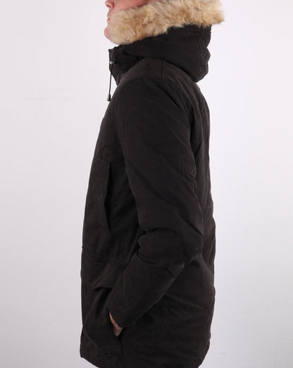 Lyle And Scott – Parka mit Mikrofleece-Futter in Tiefschwarz