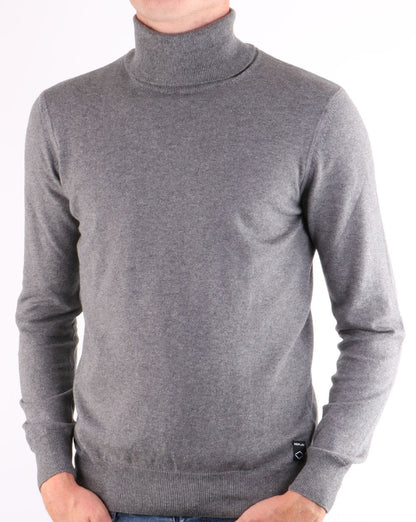 Replay Rollkragenpullover Grau Melange